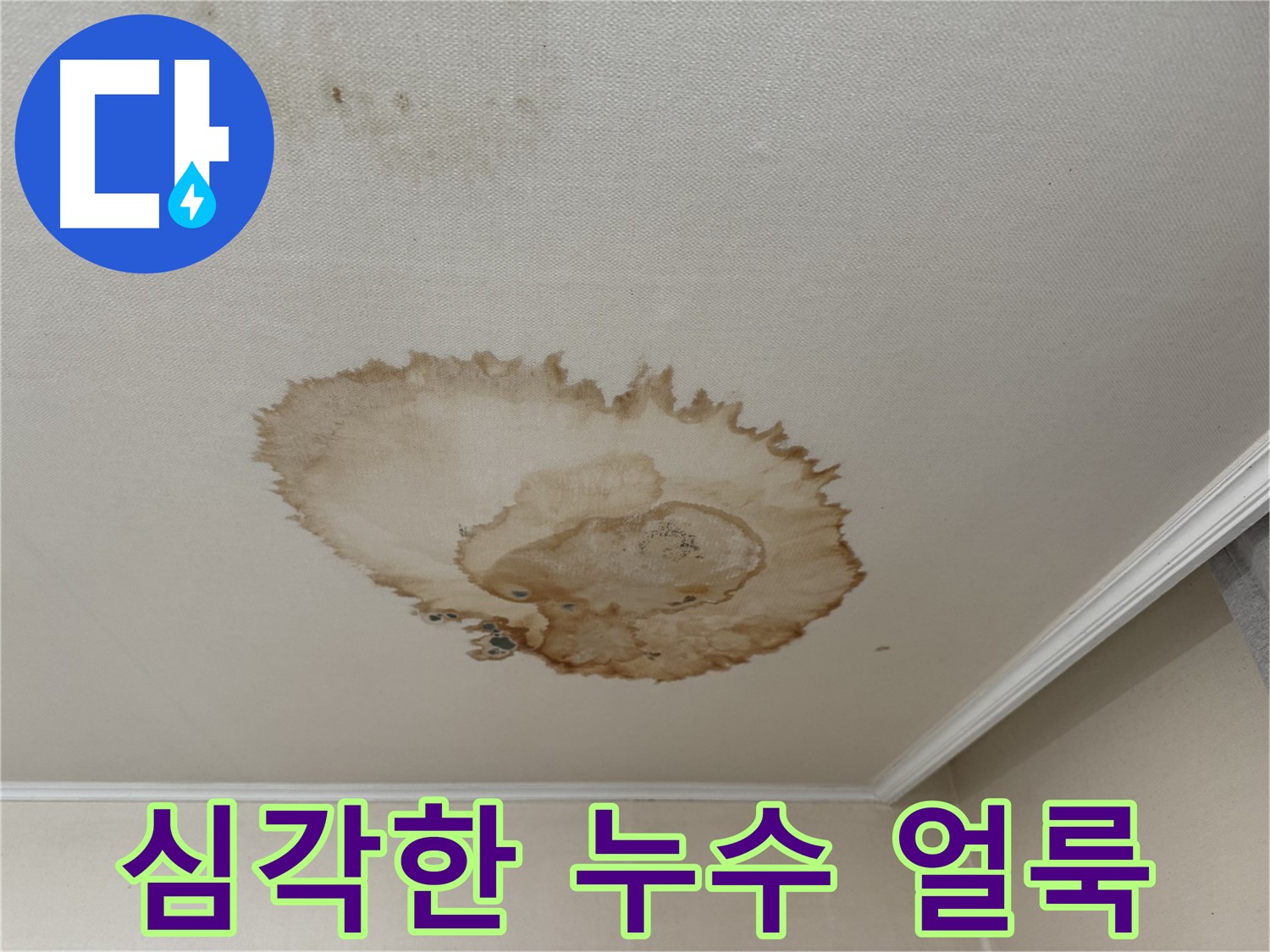 세검정 누수 - 멈추지 않는 누수로 인한 심각한 얼룩
