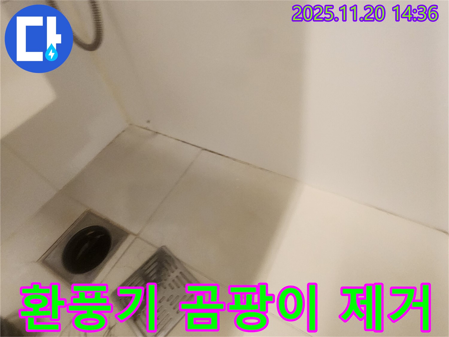 환풍기 주변 곰팡이 제거 - 포천 가산면 누수, 깨끗하게 해결!