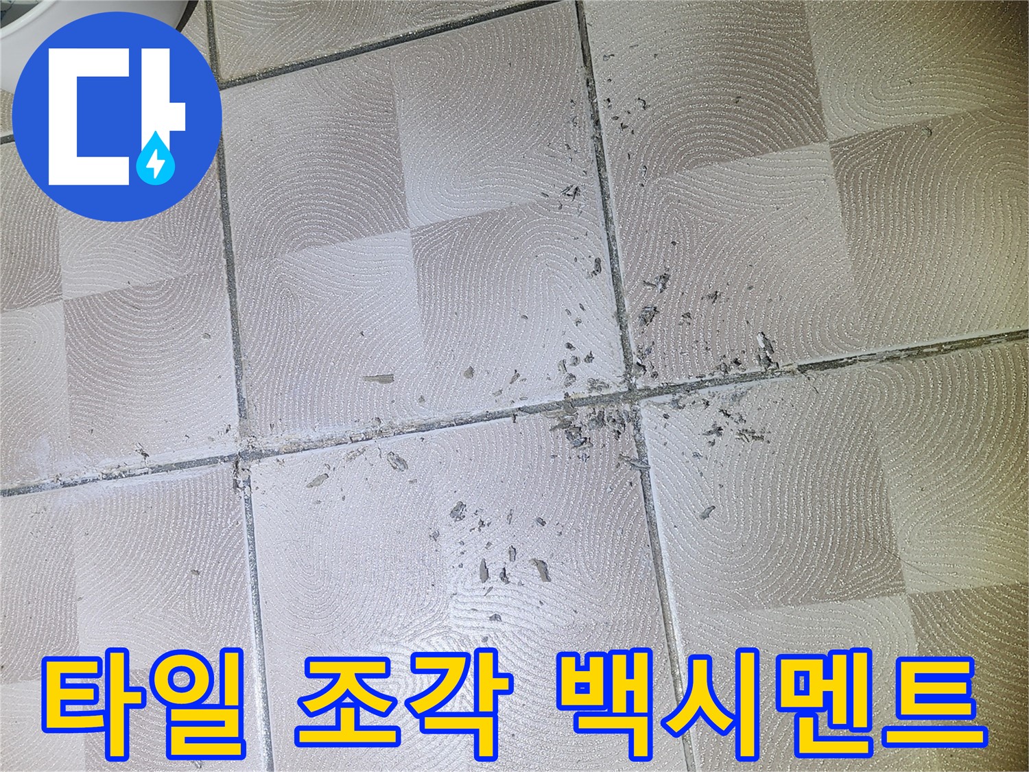 광교 누수 - 깨진 타일 조각 및 백시멘트 탈락으로 인한 누수 여부 진단