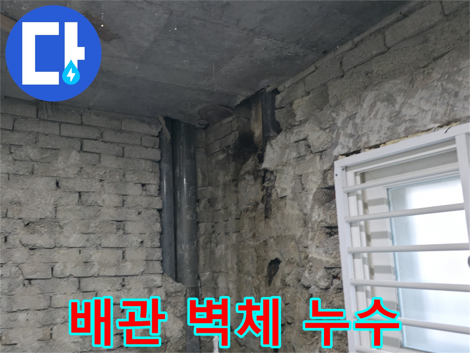 서초구 명달로4길 누수 - 노후 배관과 벽체 손상이 복합적으로 작용하여 누수가 발생했습니다.