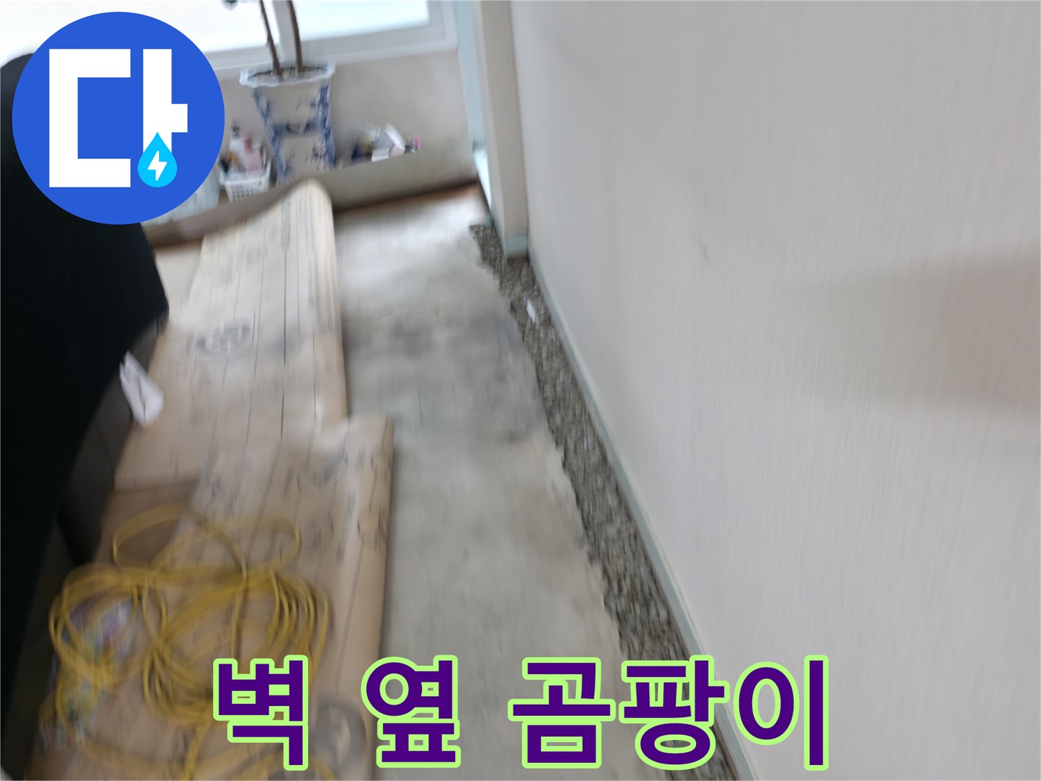 서초구 방배동 누수 - 벽 옆 곰팡이 문제를 해결하고 있는 과정 이미지