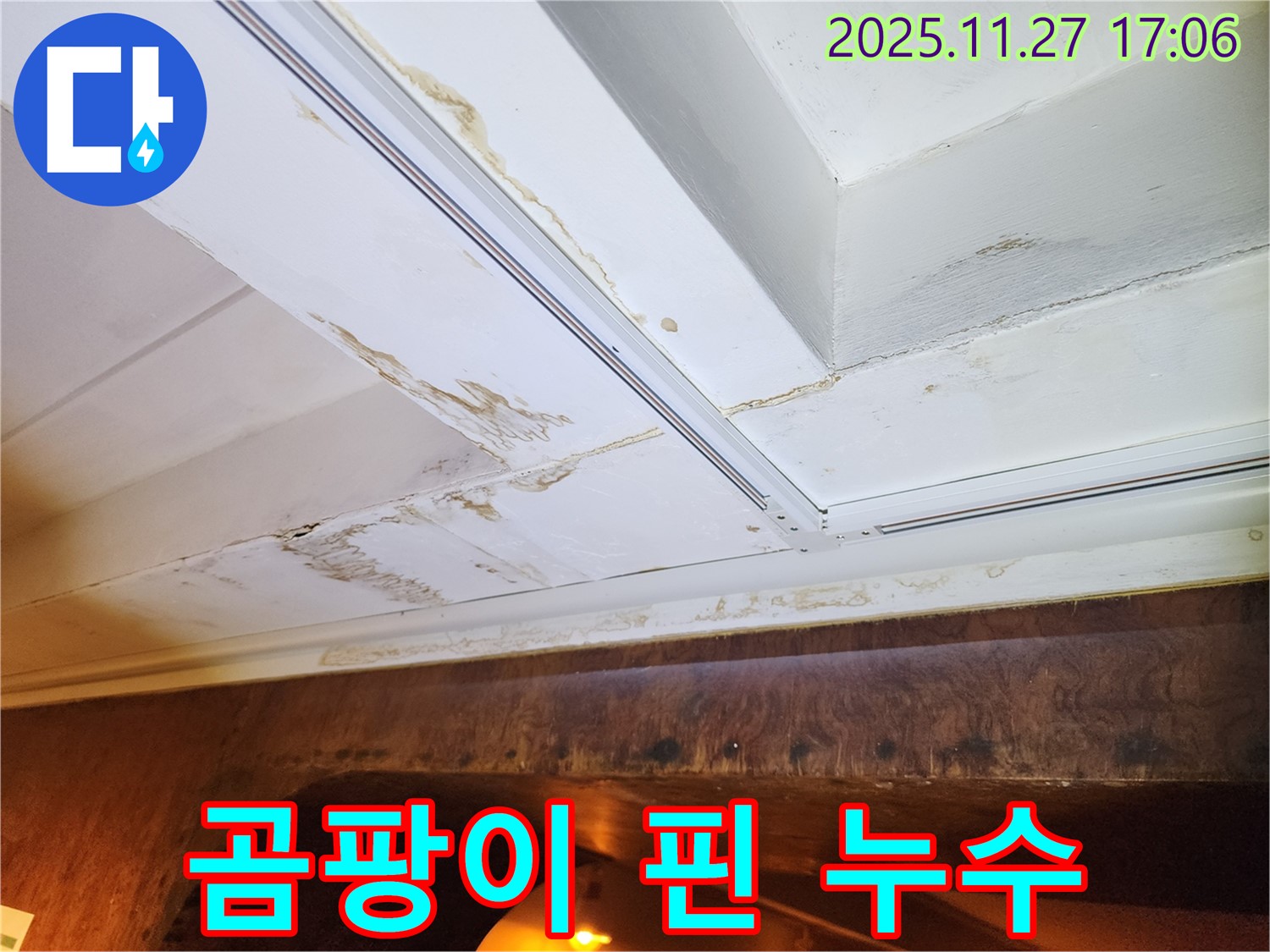 포천 신북면 천장 누수 - 곰팡이 핀 누수 해결 사례
