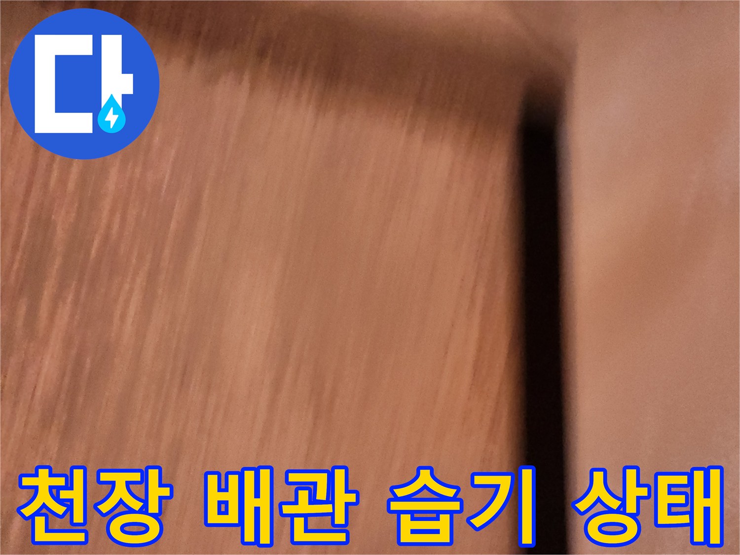 포천 이동면 상가 천장 노출 배관 주변의 습기 현상 사진