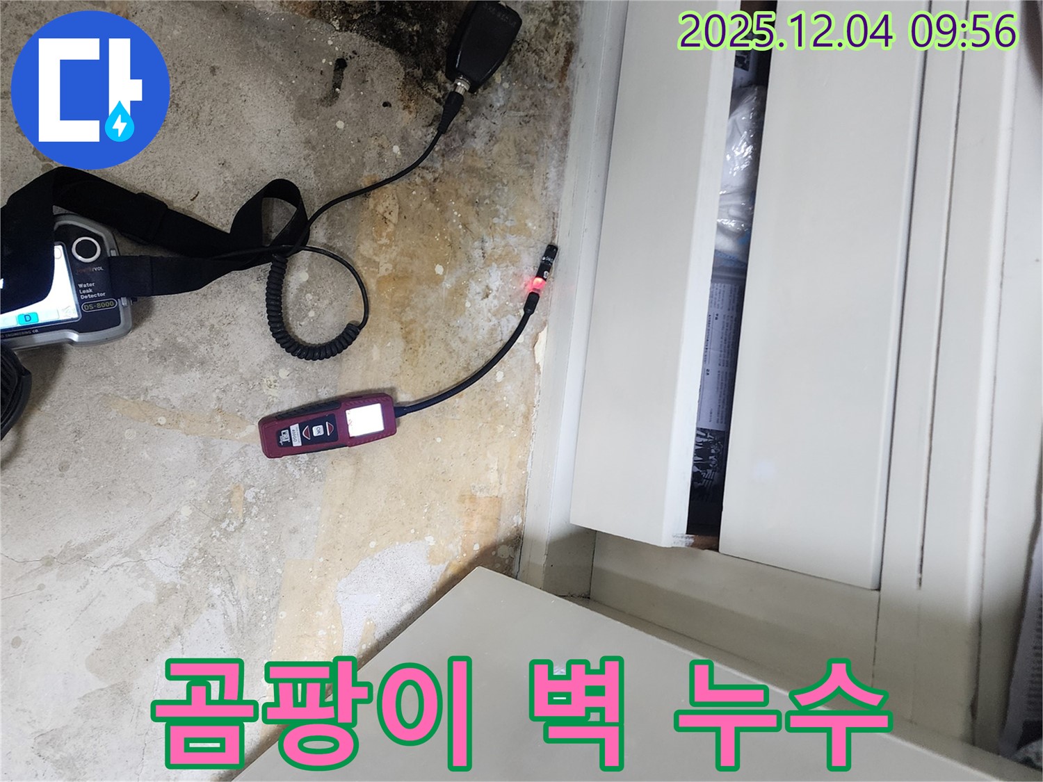 곰팡이 핀 벽 - 누수 원인 해결이 우선, 곰팡이 제거 시공
