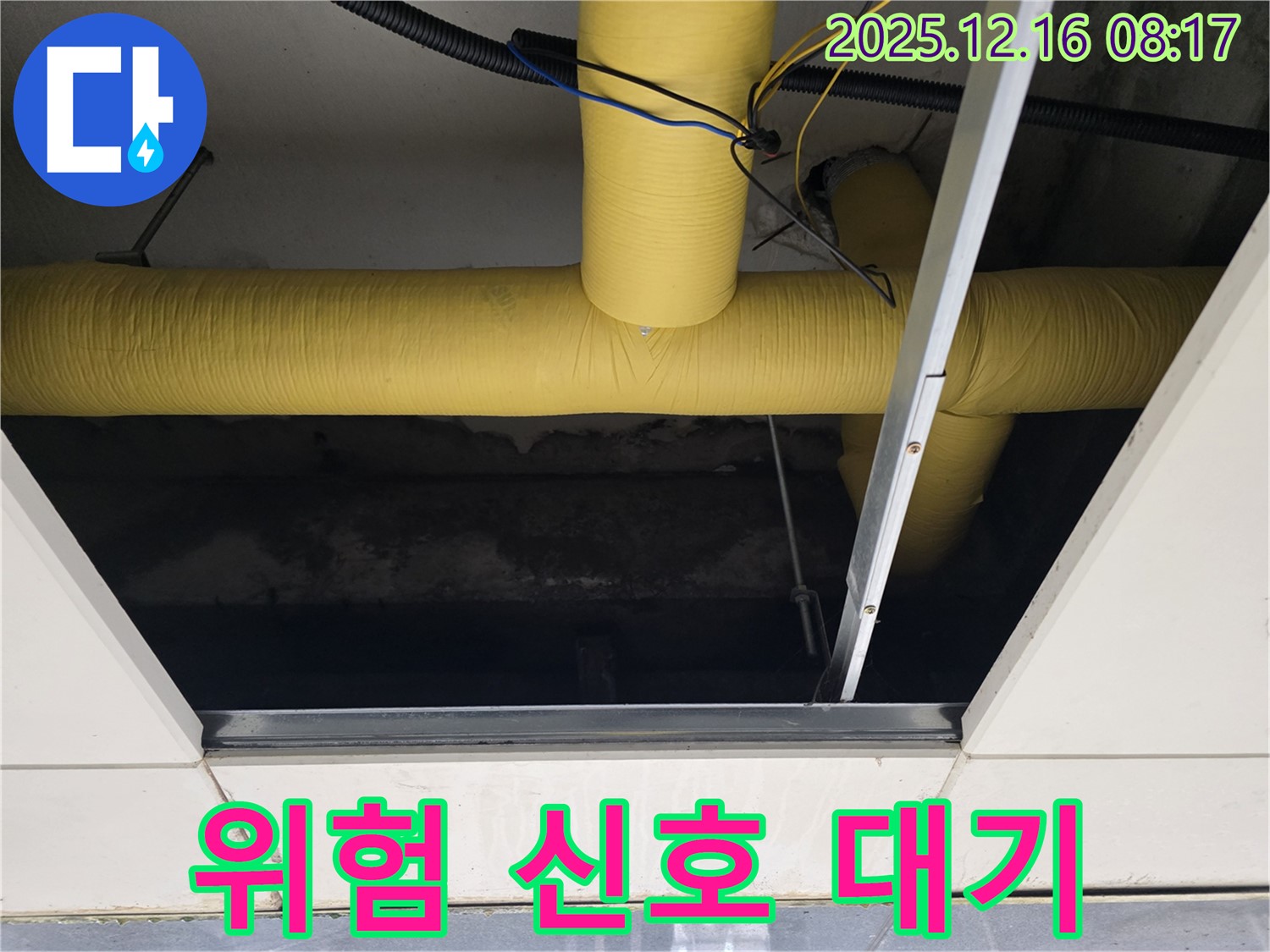 신현동 텍스 천장 누수 - 텍스 천장 속 노란 배관의 위험 신호, 24시간 긴급 출동 대기
