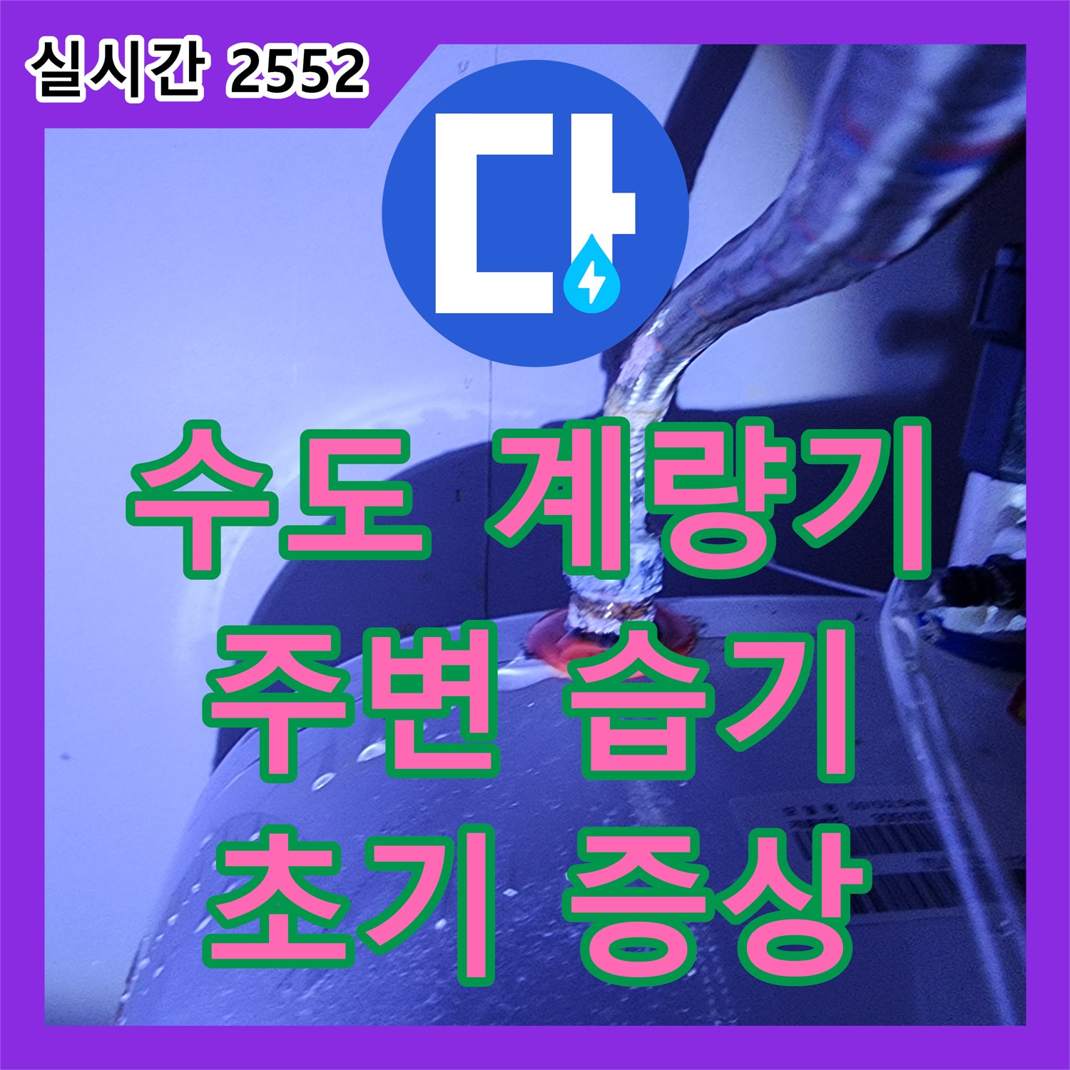 자일리 누수탐지, 수도 계량기 주변 습기! 누수 초기 증상