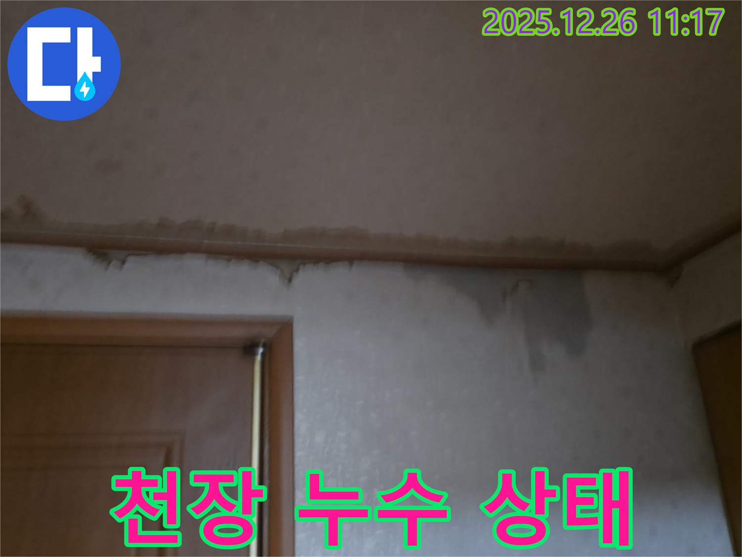 일산 백석동 아파트 천장 누수 - 시공 전