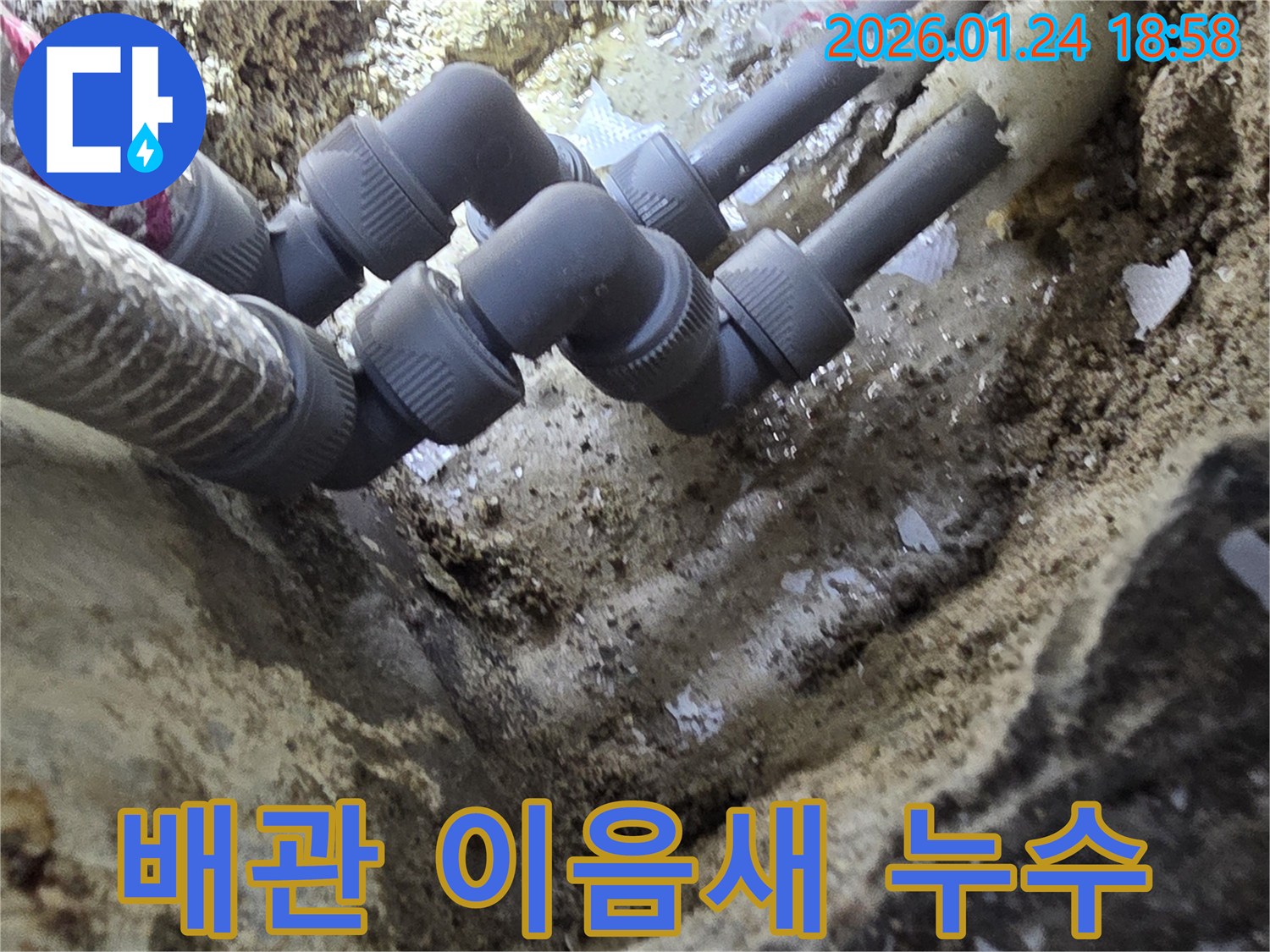 인천 연수구 먼우금로에서 발견된 배관 이음새 누수-정확한 탐지와 신속한 보수로 젖은 바닥 문제 해결