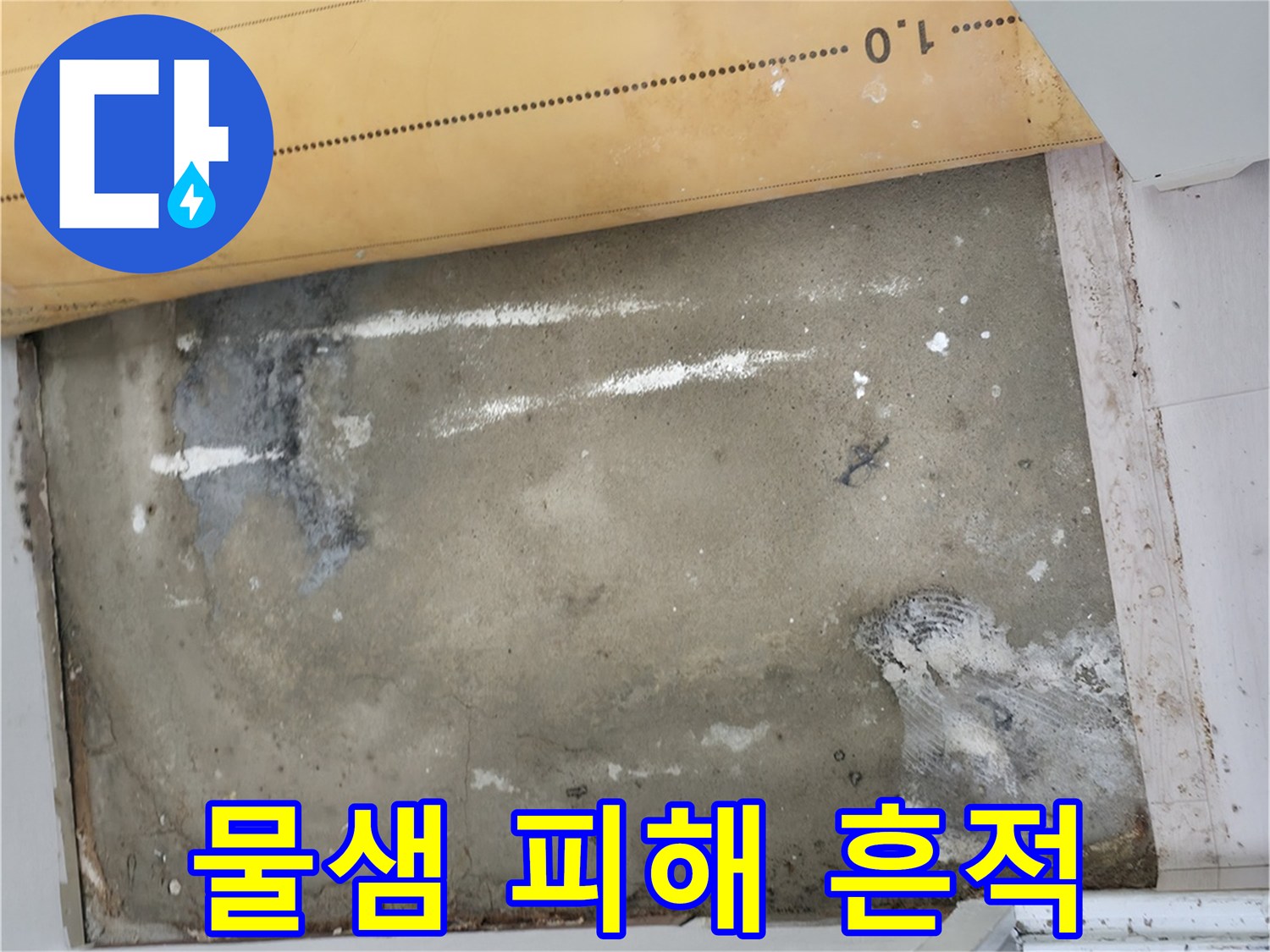 중계동 아파트-천장에 발생한 광범위한 물샘 얼룩