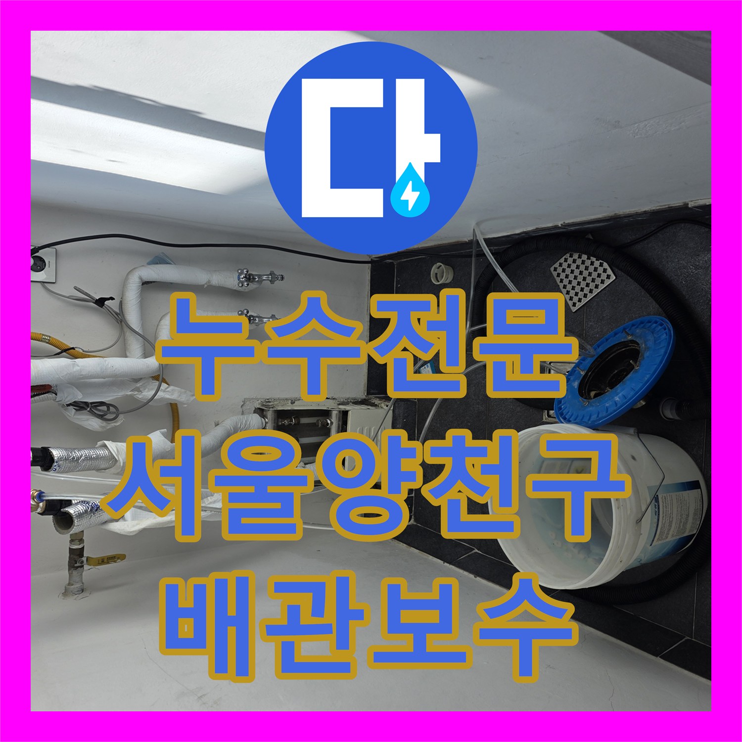 누수전문 공실 상태의 보일러실 배관 동파로 인한 아랫층 피해 복구 서울 양천구 목동