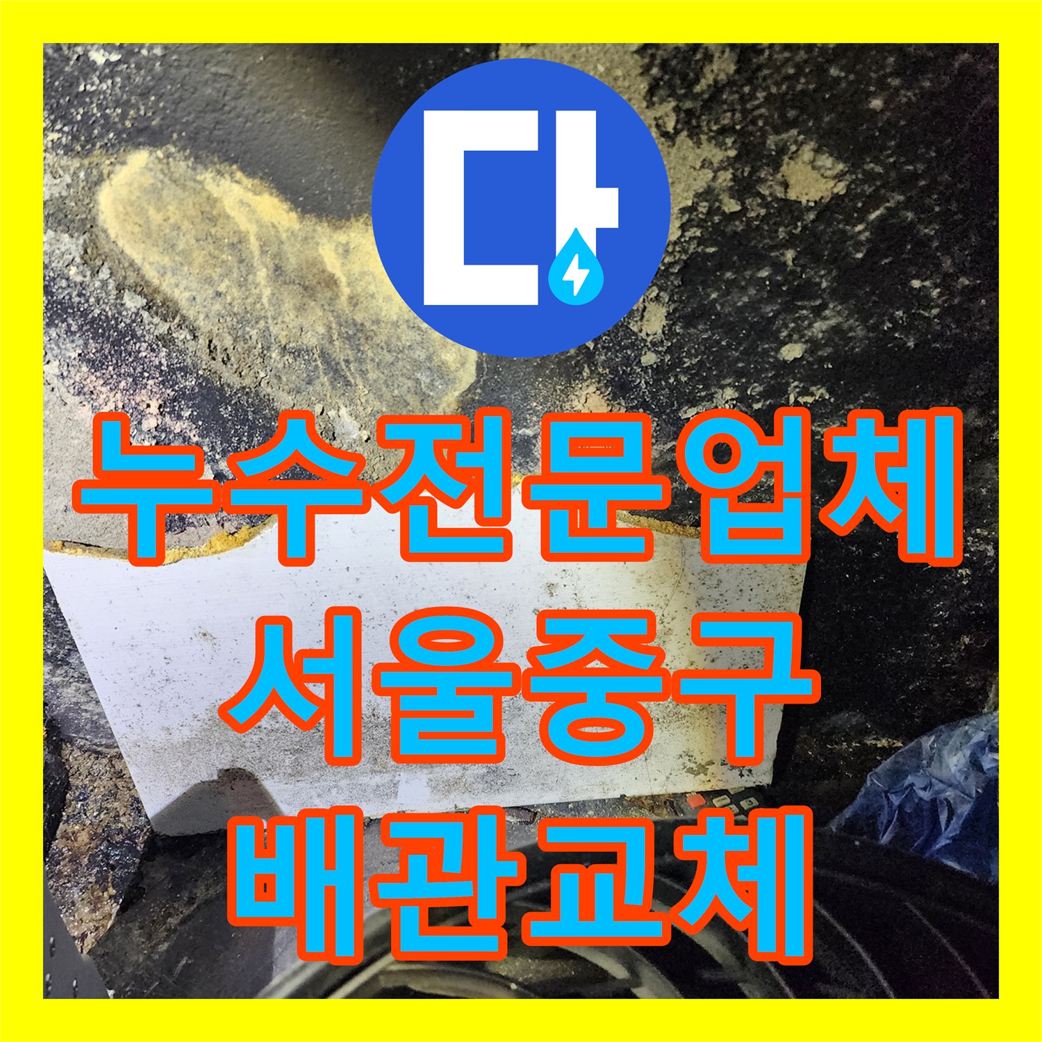 누수전문업체 지하층 화장실 바닥 물 올라옴 원인을 분석하여 배관을 교체한 서울 중구 현장