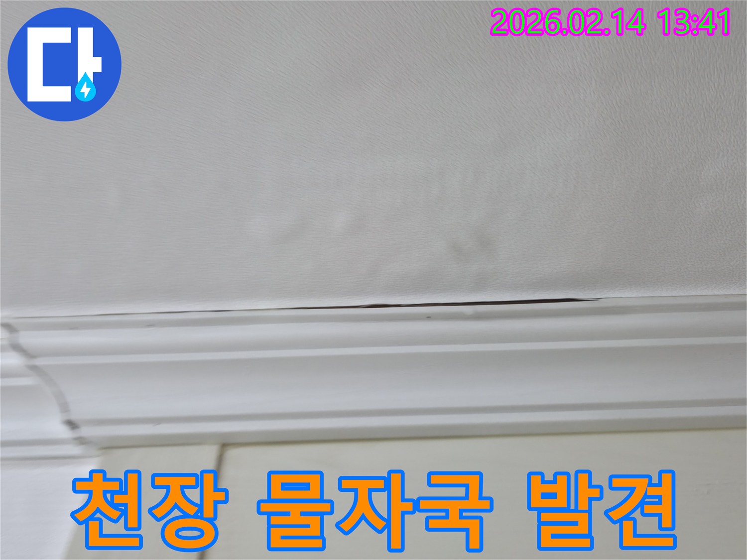 천장에-선명하게-남은-물자국은-누수-문제를-시사합니다