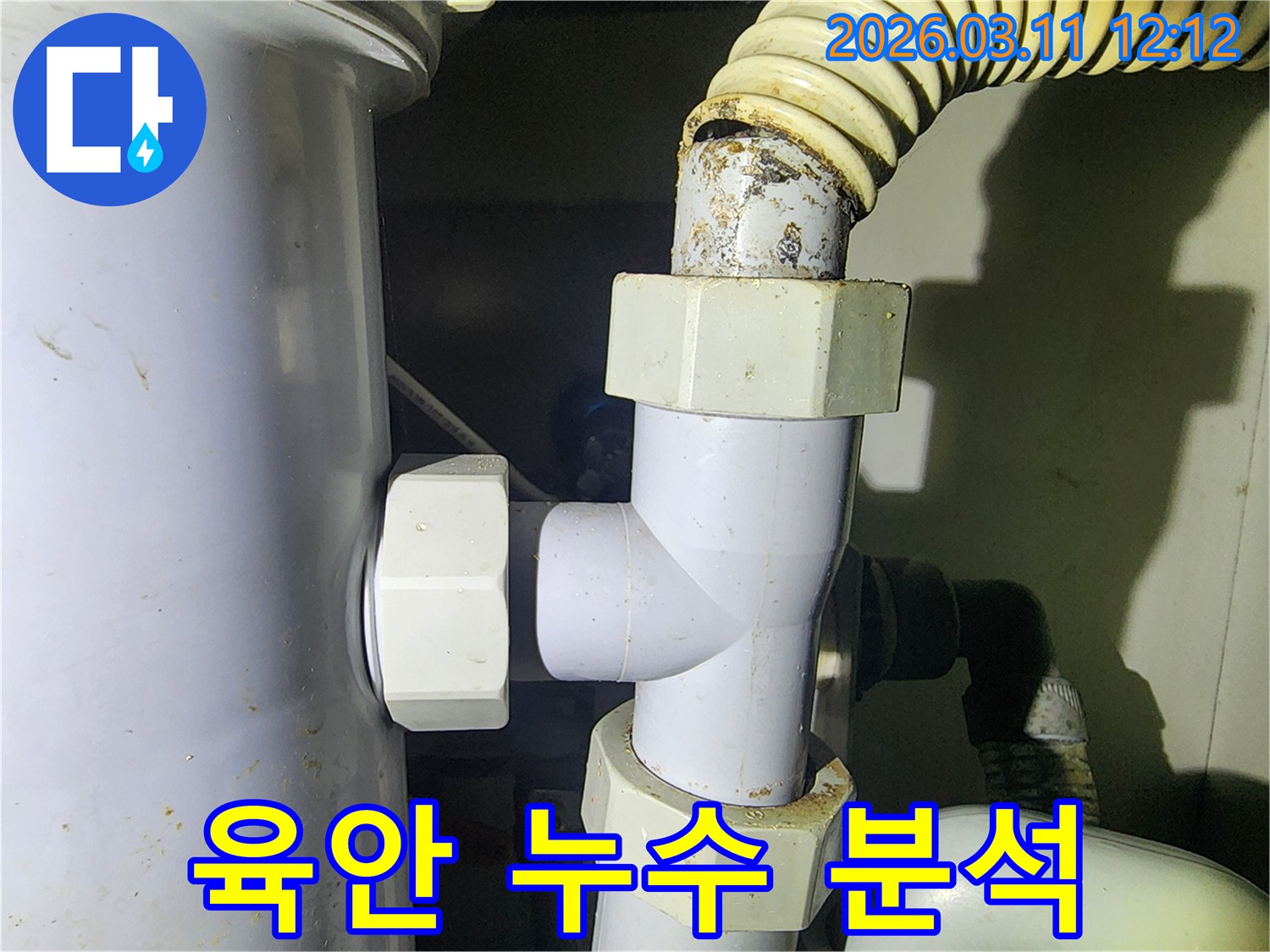 육안으로-확인된-배관-누수-징후를-상세하게-분석하는-전문가-사진