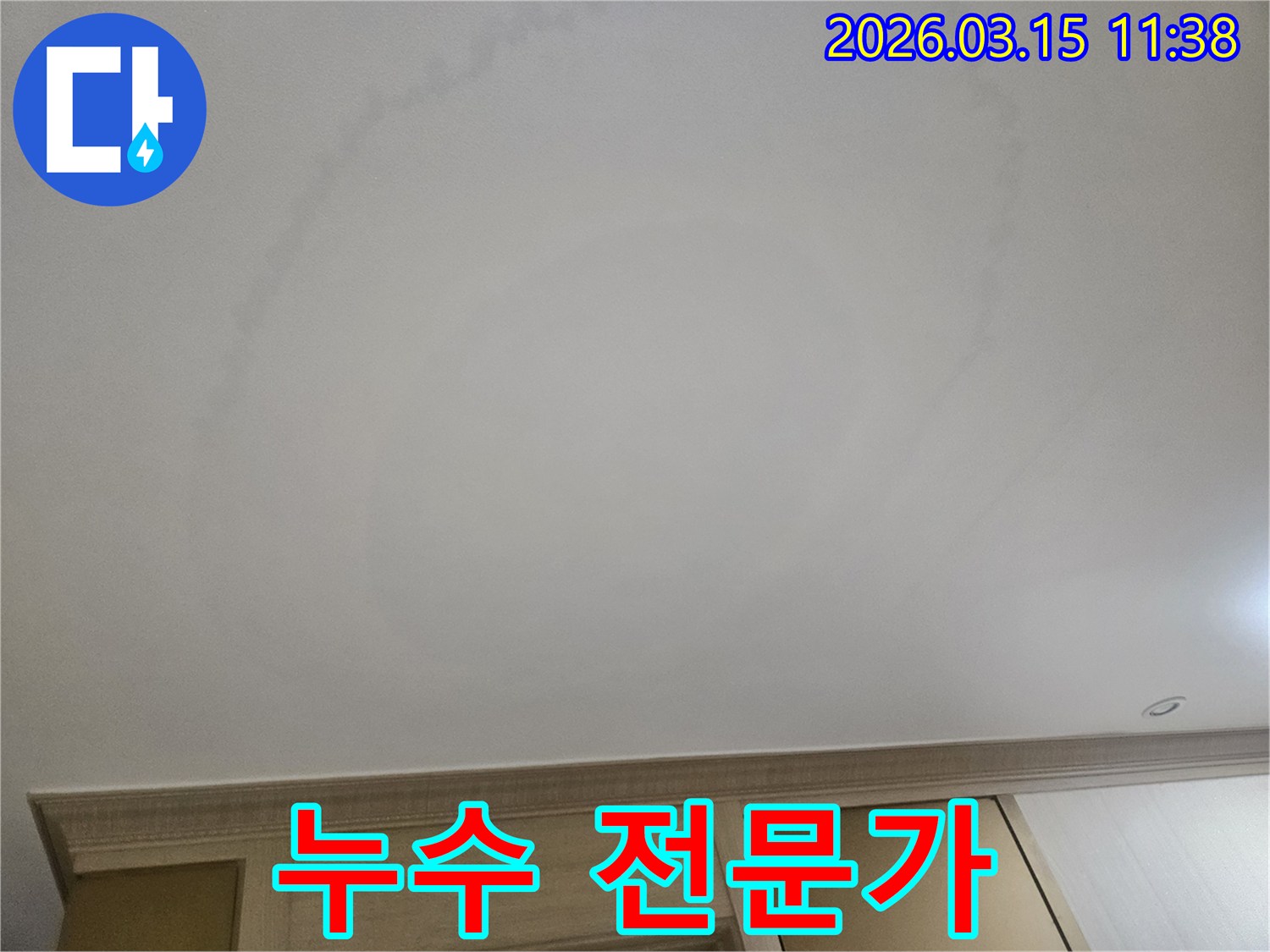 천장에-나타난-물자국은-누수-문제-해결을-위한-전문가의-역할이-중요함을-보여줍니다