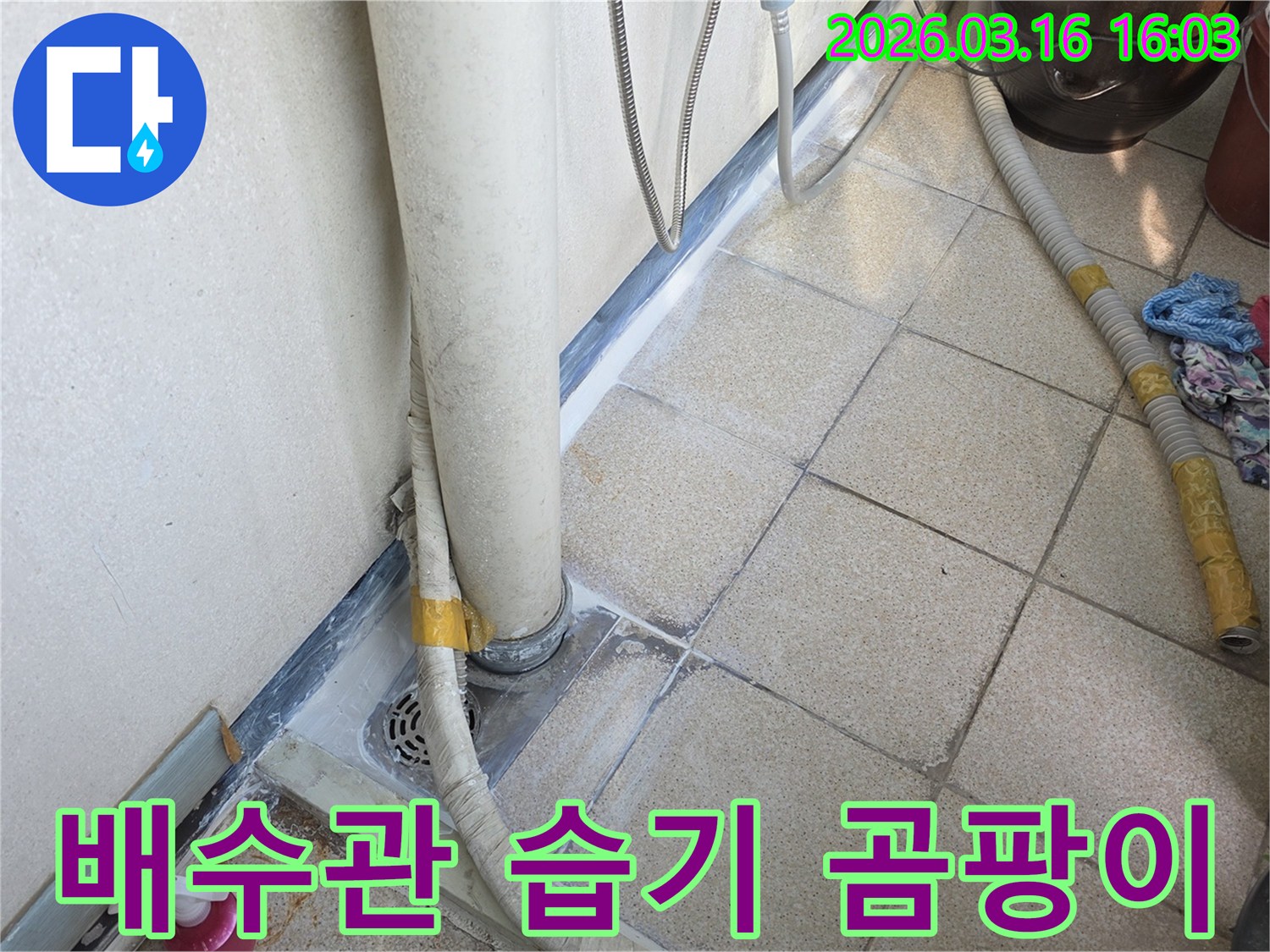 주택-배수관-주변에서-발견된-습기-및-곰팡이-발생-징후