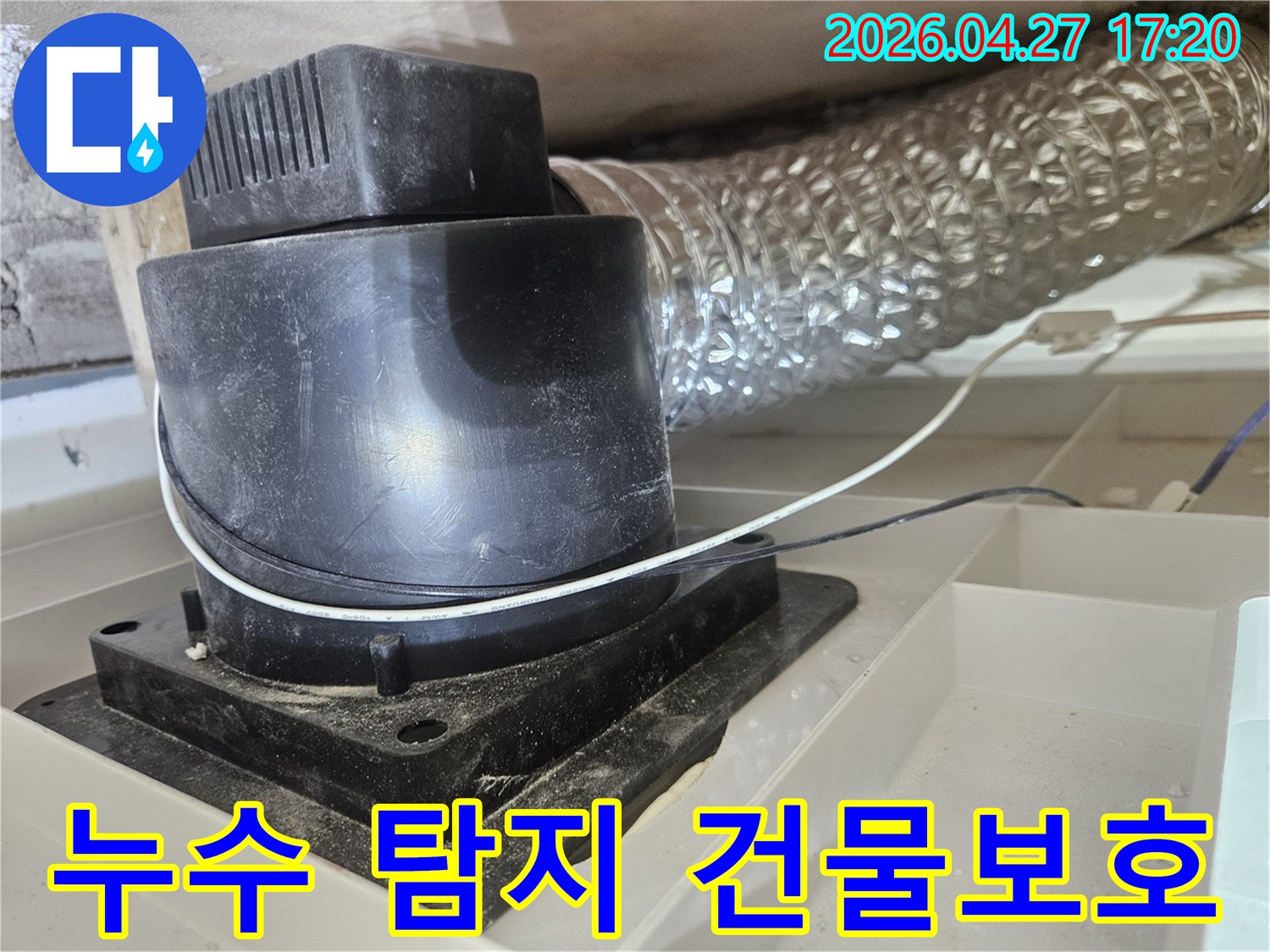 빌라-내부-누수-탐지-작업-중-건물-손상-최소화를-위한-배관-점검-사진