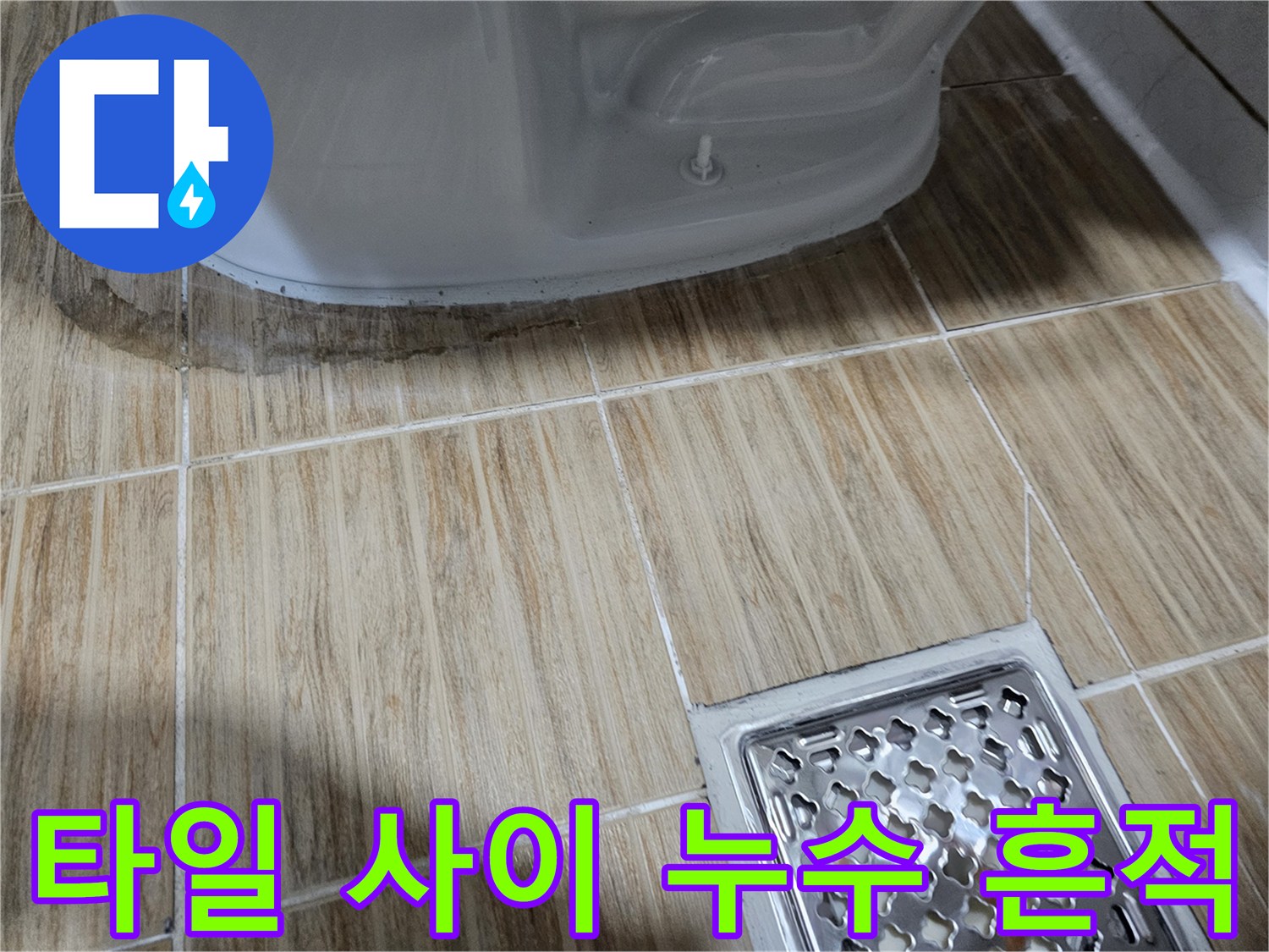 송파구 화장실 배수구 주변 타일 균열 및 습기 현상