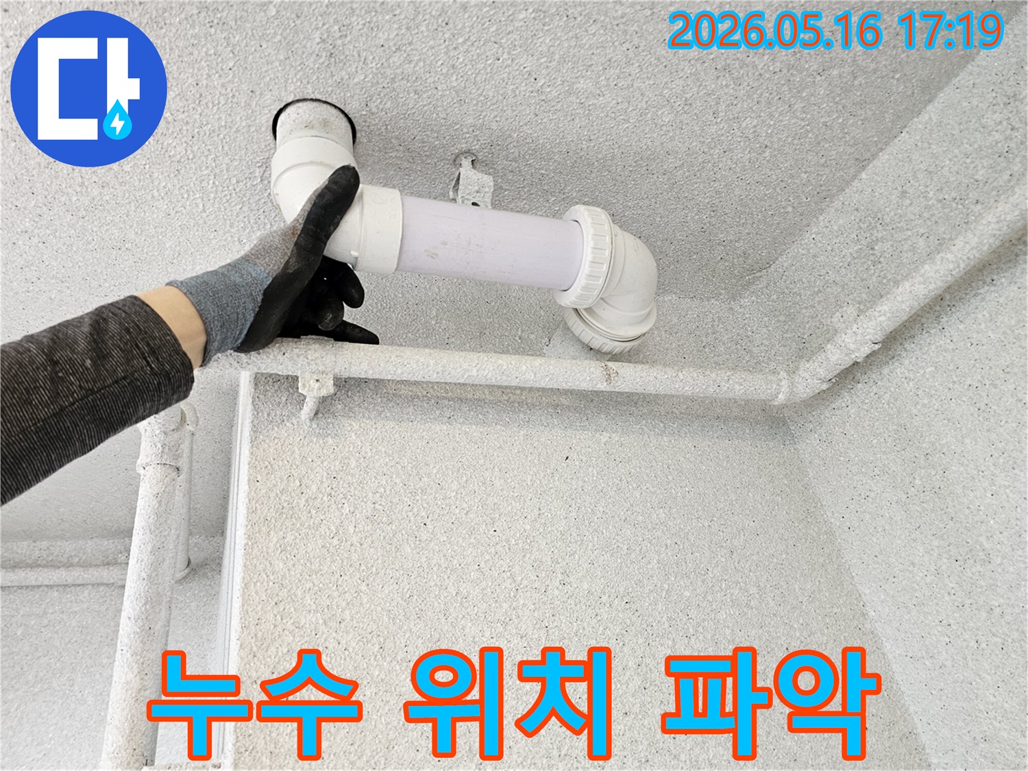 정자로-지역에서-누수-탐지-전문가가-정확한-위치를-파악한-후-손상된-배관을-새로운-배관으로-교체하는-정밀-작업