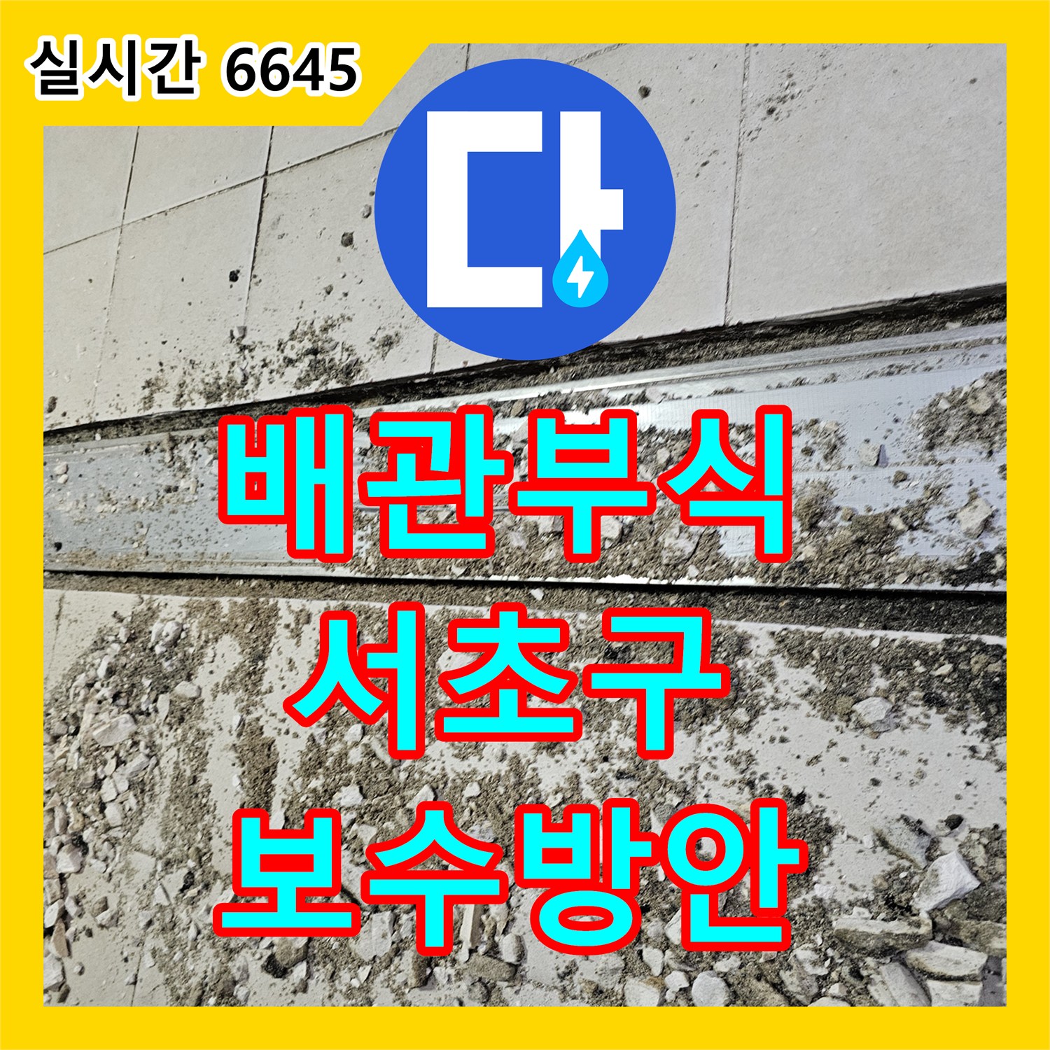 누수전문이 서초구 배관 부식 및 노후로 인한 누수 문제, 첨단 장비로 정확한 지점을 찾아 보수 방안을 제시한 현장 서초구