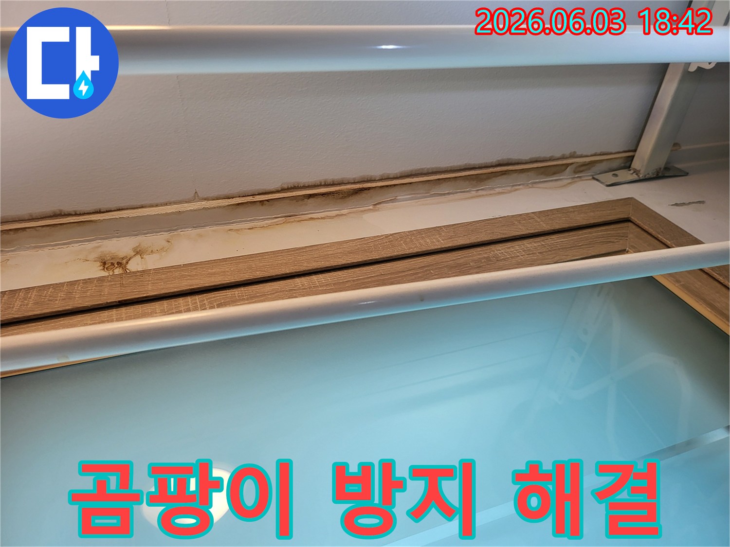 주택 천장 부근-물샘으로 인한 곰팡이 발생-정밀 탐지 전 상황