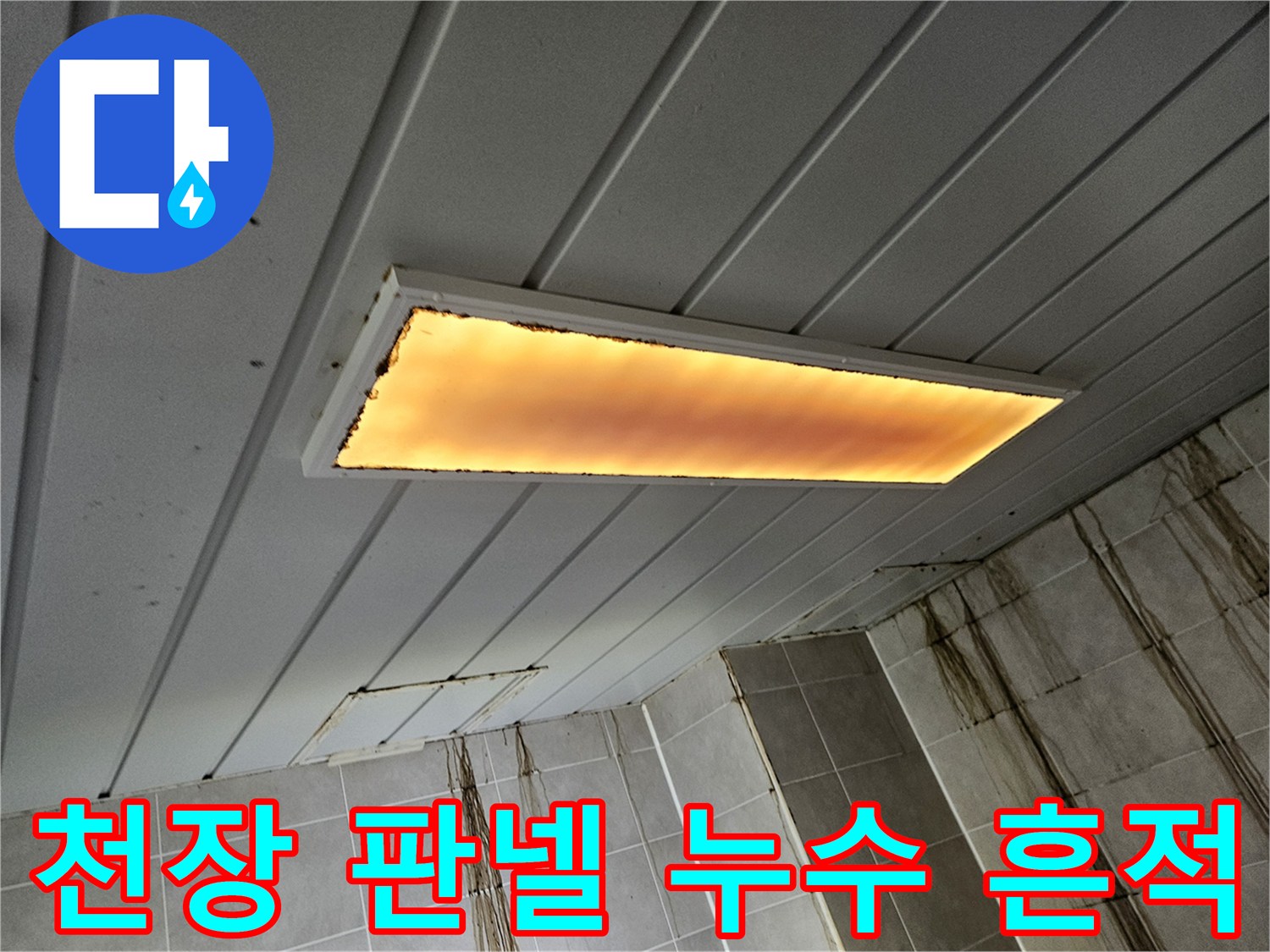 천장-판넬-틈새-물고임-및-변색