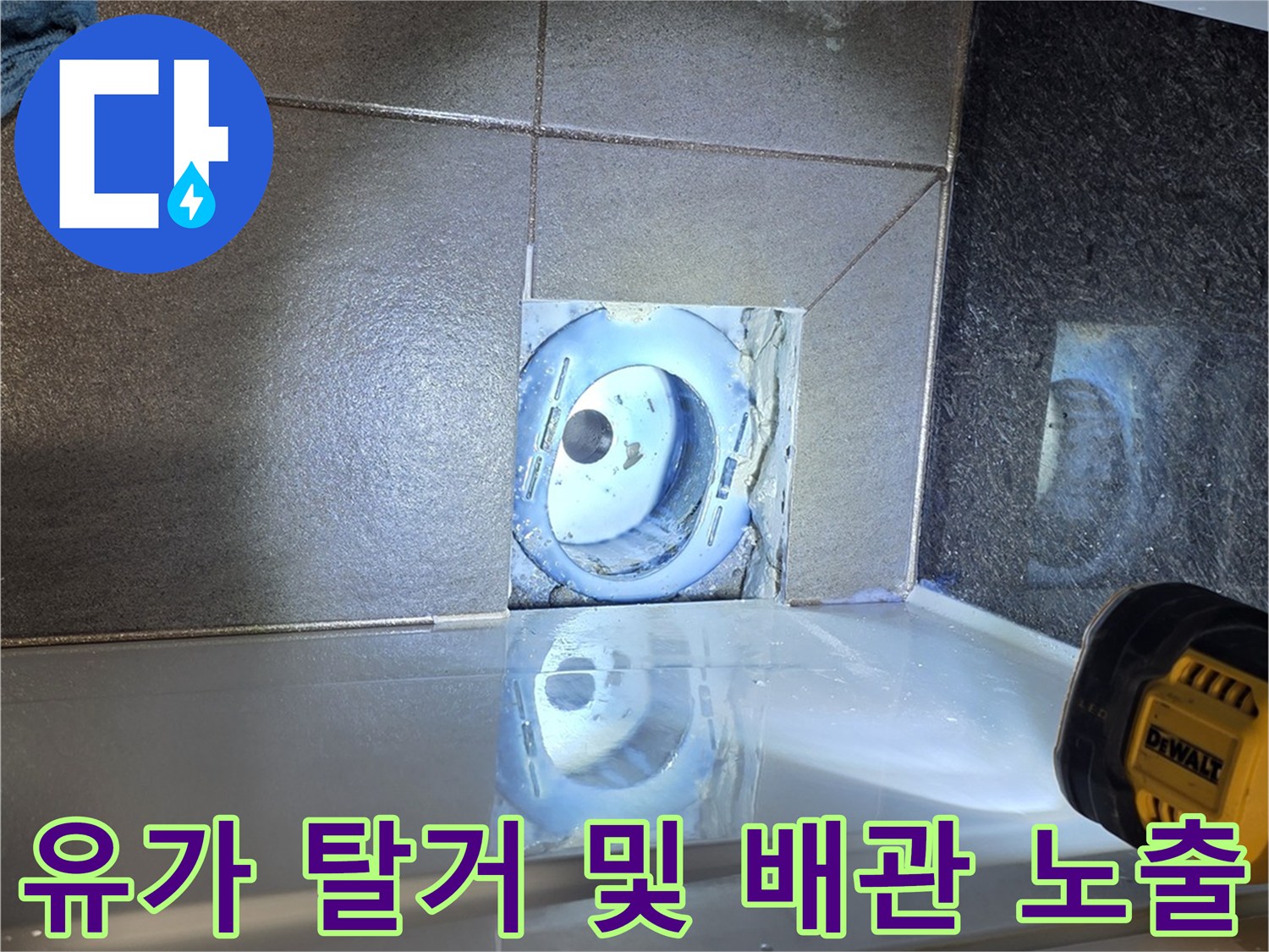 기존-유가를-제거하여-드러난-하수구-배관의-주변-환경