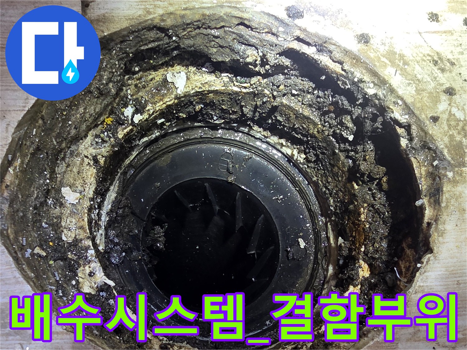 세탁기 배출 물길을 차단하기 위해 점검해야 하는 유가 주변 파손 부위