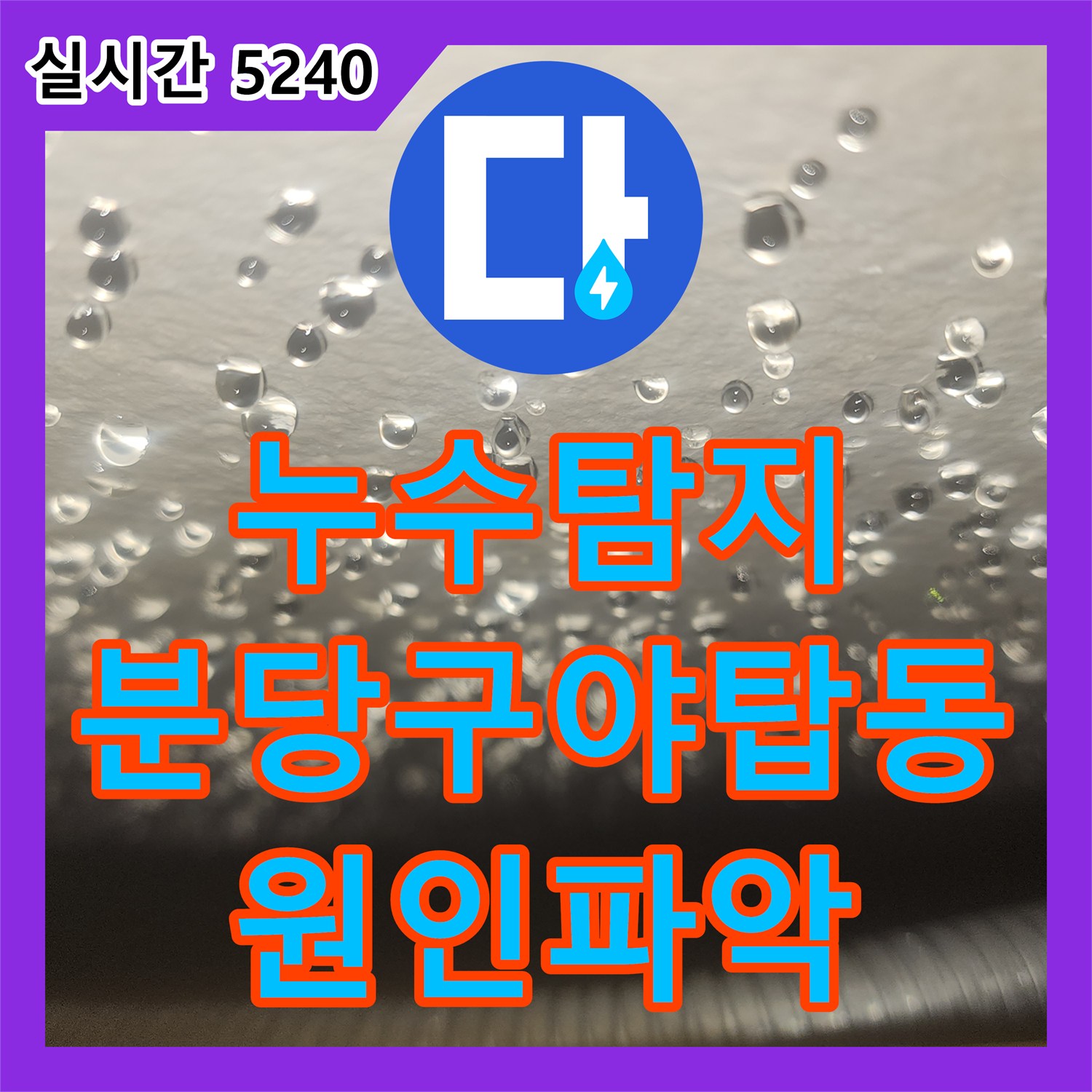 누수탐지 식당 아래 댄스학원 천장에서 발생한 누수 경로를 정밀하게 추적하여 수선한 사례 성남시 분당구 야탑동