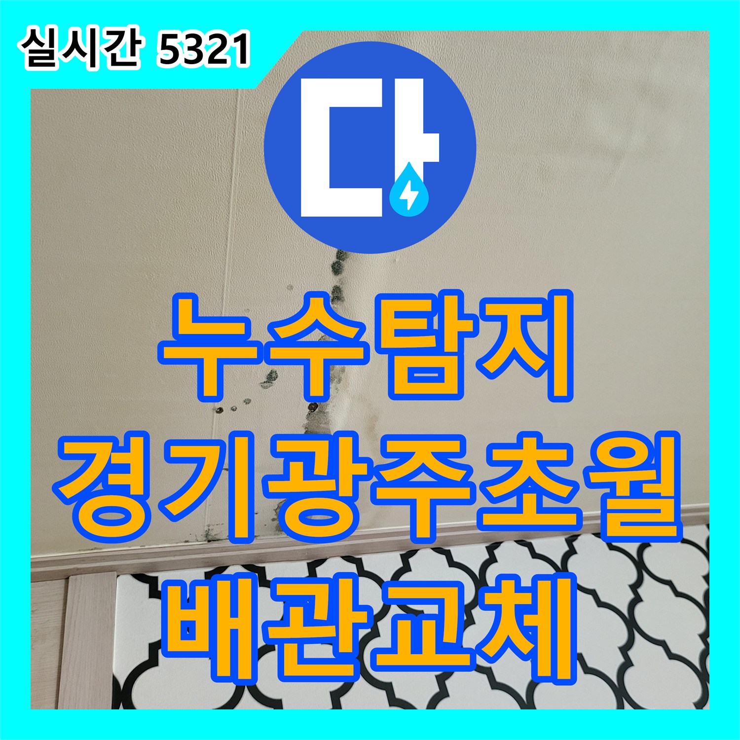 누수탐지 빌라 4층 배관 결함으로 인한 아래층 거실과 화장실 천장 누수를 잡은 경기 광주시 초월읍 사례