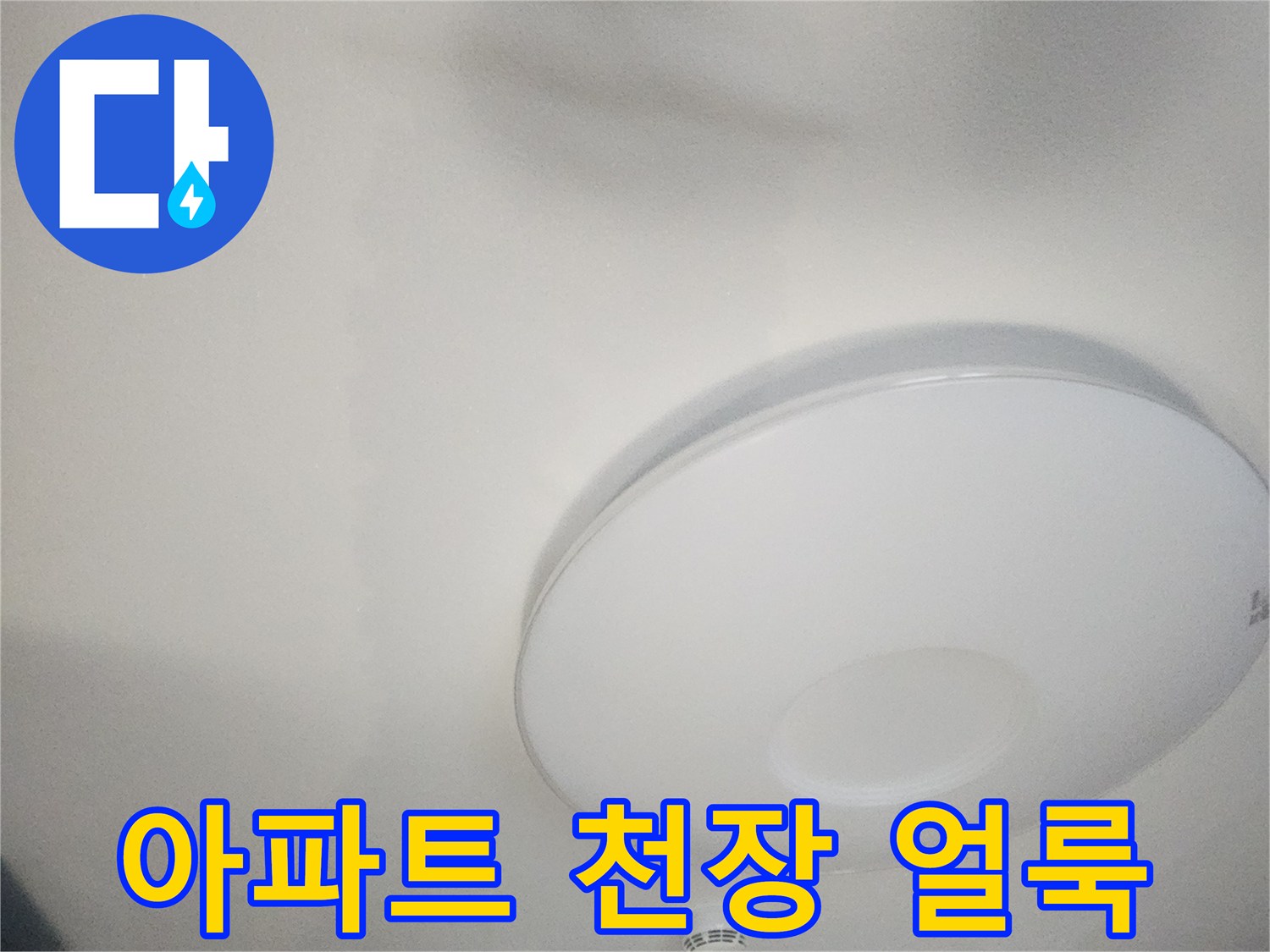 고양시 아파트-거실 천장에 발생한 넓은 물자국 현상
