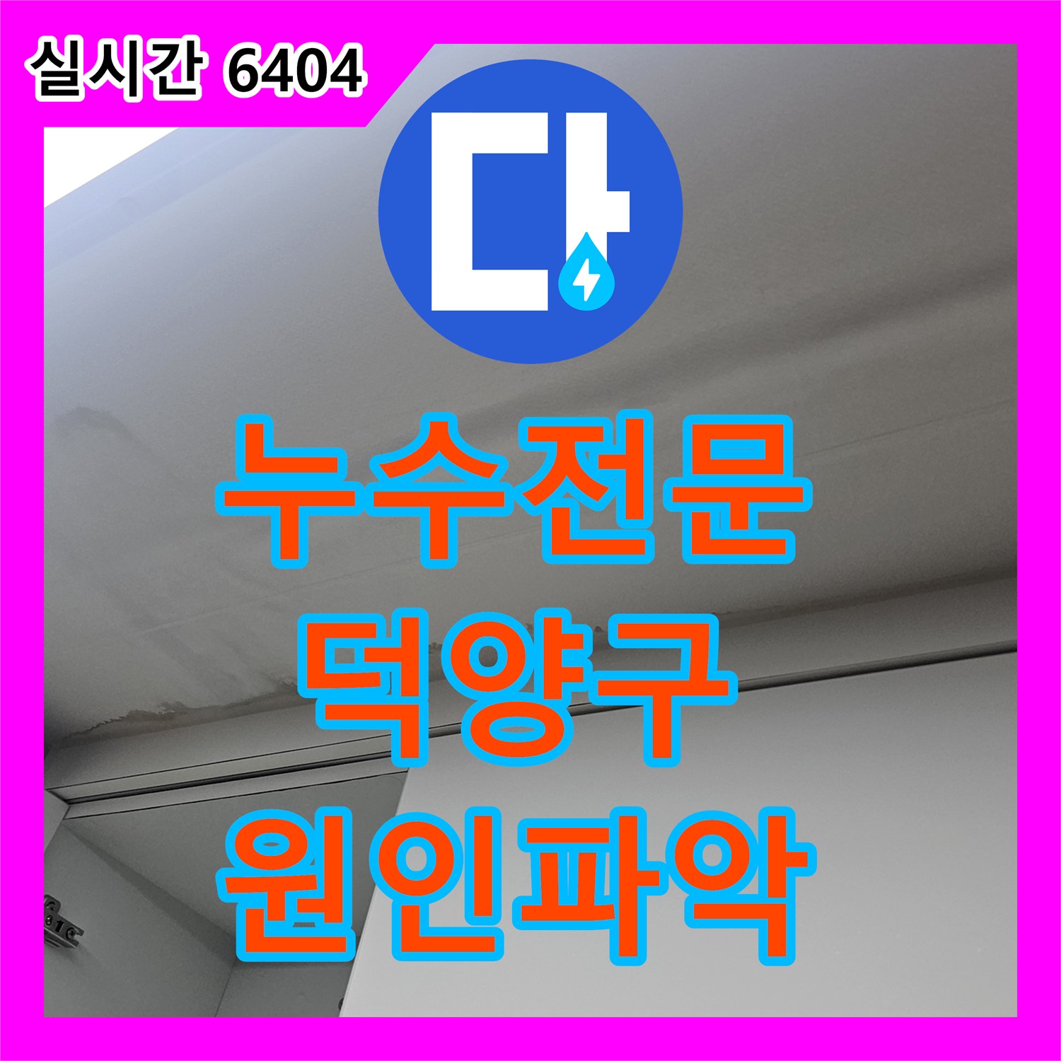 누수전문 복층 구조 빌라 주방 천장 누수로 인한 변색 부위 진단 및 보수 계획 경기 고양시 덕양구