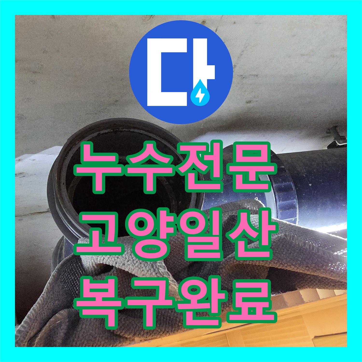누수전문 오수관 노후로 인한 천장 누수 진단 및 배관 교체 경기 고양시 일산동구 중산동