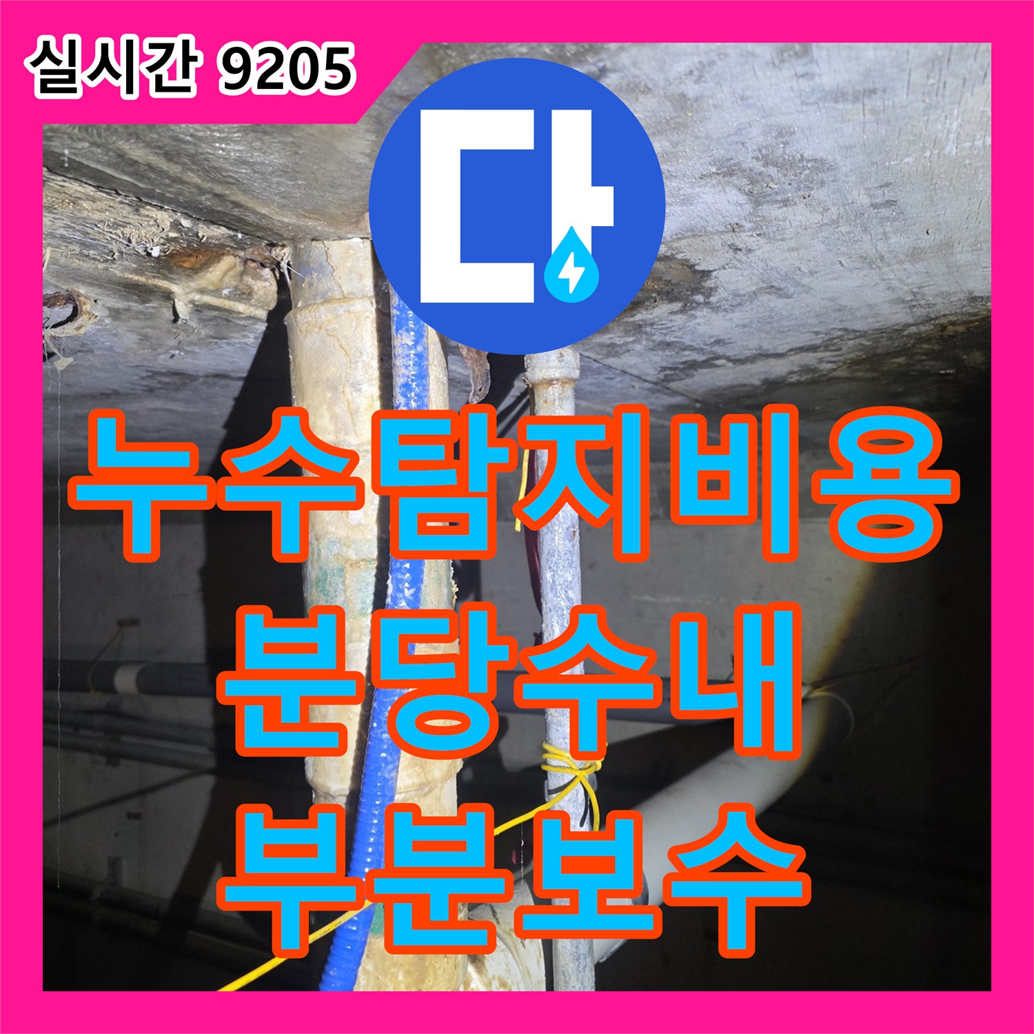 누수탐지비용 효율을 높이기 위해 부분 보수로 해결한 성남시 분당구 수내동 상가 주방 누수