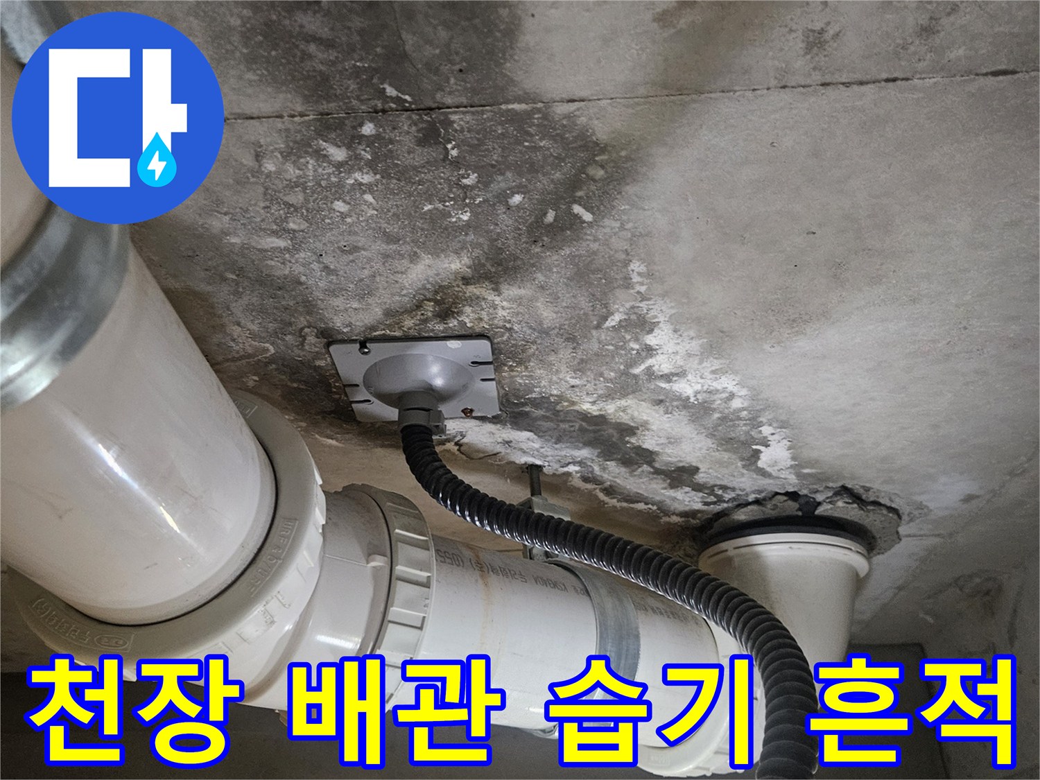 배관-주변-콘크리트-벽면의-습윤-상태-및-오염