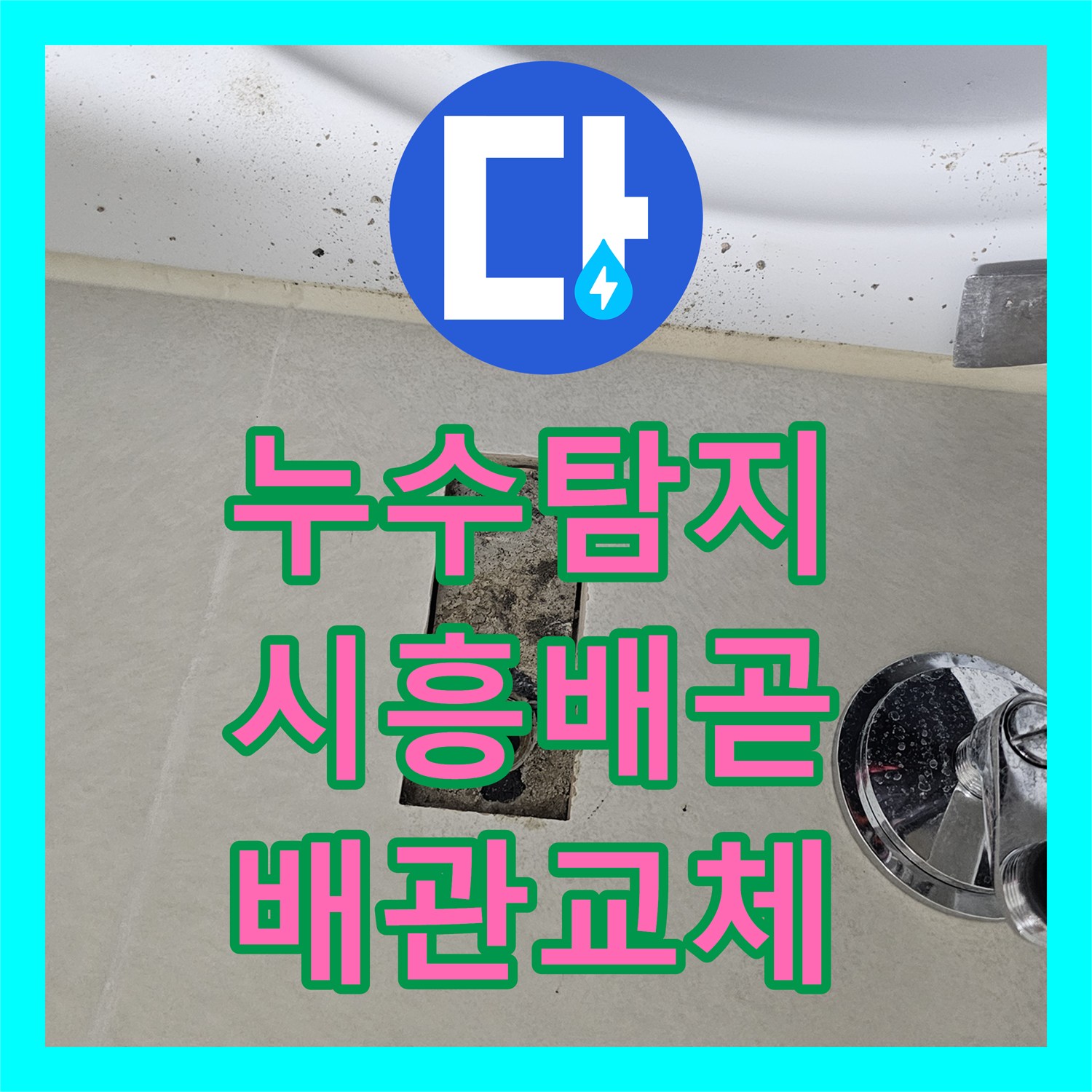 누수탐지 신축 아파트 화장실 천장에서 떨어지는 물샘 원인을 찾아 수리한 시흥시 배곧동