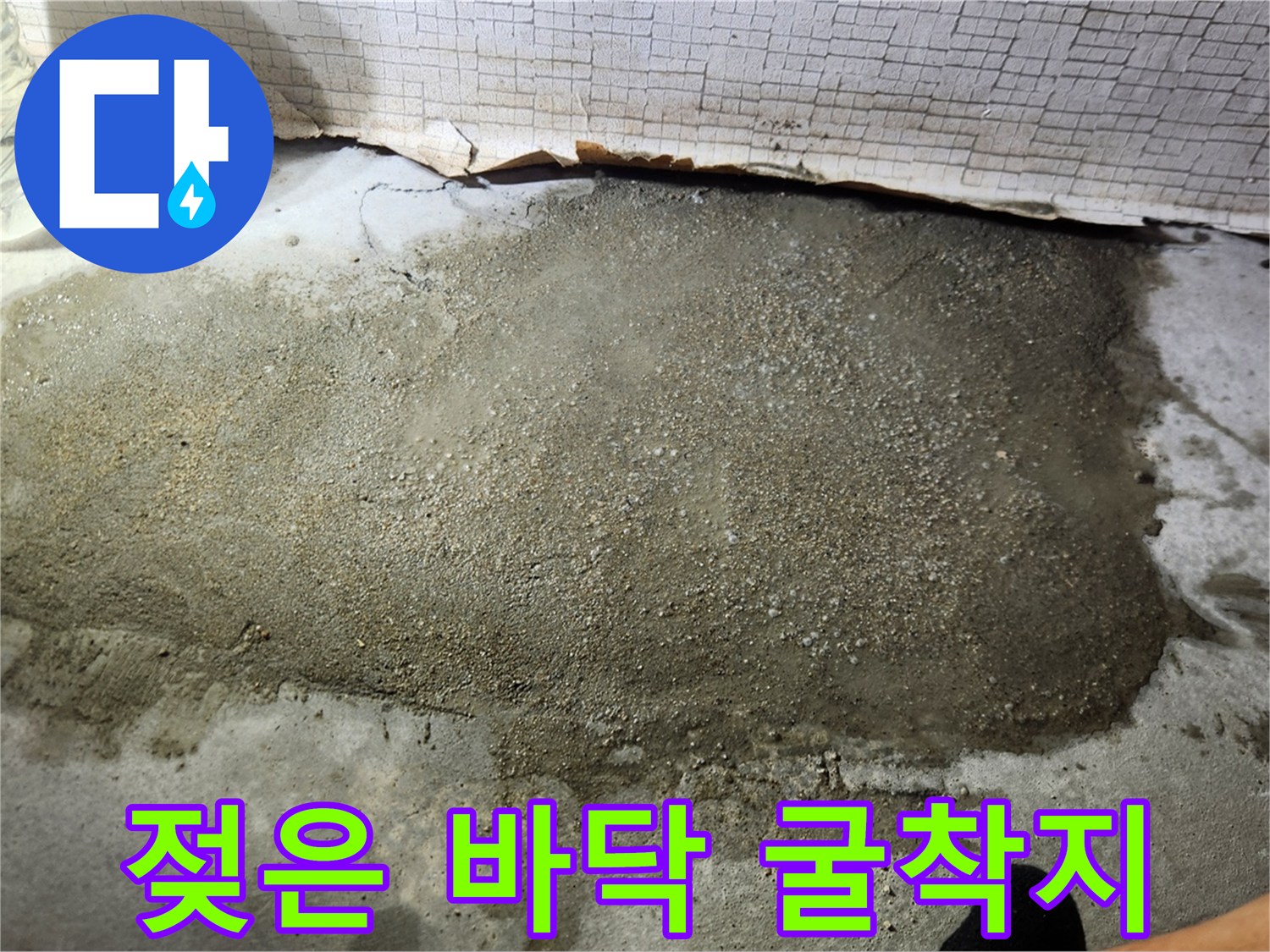 문산 아파트 현장-누수 경로 확인을 위한 굴착 부위