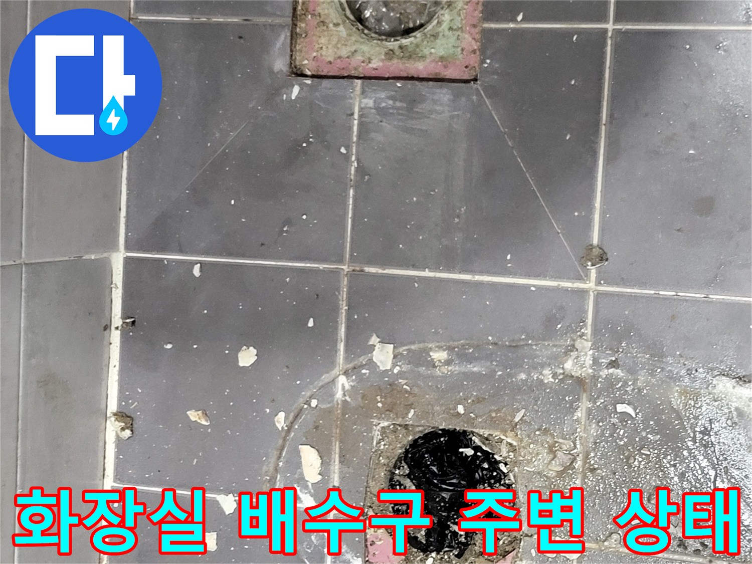 일산동구-화장실-배수구-주변-타일-상태-확인